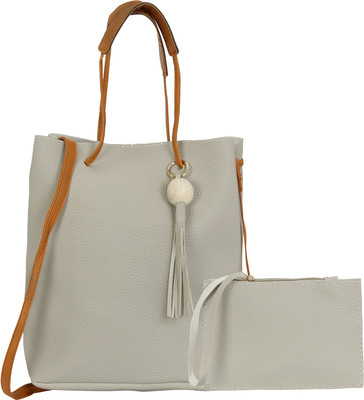 

Le Cuero Women Casual Grey PU Tote