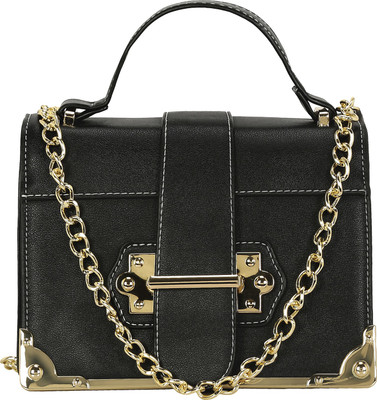 

Le Cuero Women Evening/Party Black PU Hand-held Bag