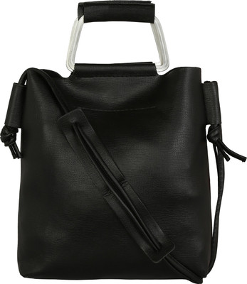 

Le Cuero Women Formal Black PU Sling Bag