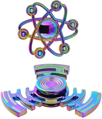 

S.Blaze Combo of 2 Amazing Metal Rainbow Colour Fidget Spinners Toy for Kids & Adults(Multicolor)