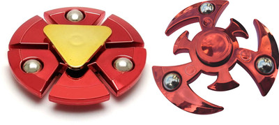 

S.Blaze Combo of 2 Red Iron man with Action Figure Fidget Spinner Toy for Kids & Adults(Red)
