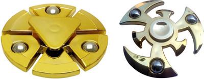 

S.Blaze Combo of 2 Golden Iron man with Action Figure Fidget Spinner Toy for Kids & Adults(Gold)