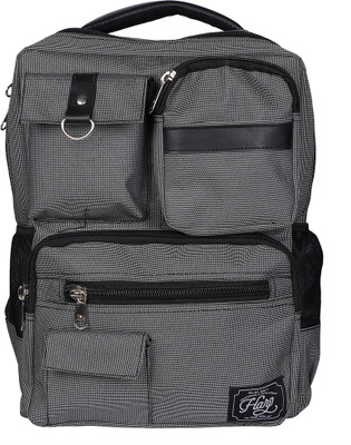 

Shopharp oxford 23 L Laptop Backpack(Grey, Black), Steel grey