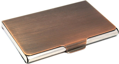 

Stealodeal Rose Gold Stainless Steel 10 Card Holder(Set of 1, Brown)