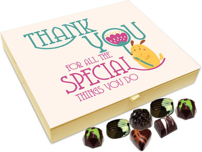 

Chocholik Gift Box - Thank You For All The Special Things You Do Chocolate Box - 20pc Truffles(240 g)