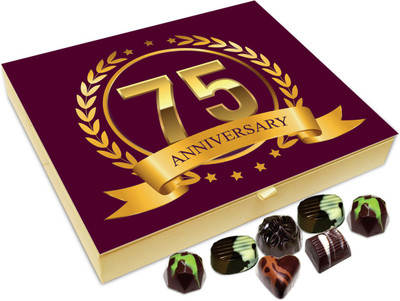 Chocholik Gift Box - Happy 75th Anniversary Chocolate Box - 20pc Truffles(240 g)