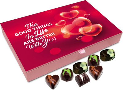 

Chocholik Gift Box - The Good Things In Life Are Better With You Chocolate Box - 12pc Truffles(144 g)