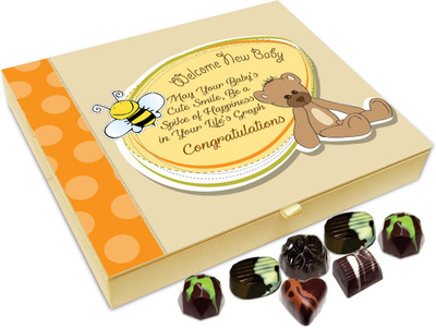 

Chocholik Gift Box - May Your Baby's Cute Smile Be A Spike Of Happiness Chocolate Box - 20pc Truffles(240 g)