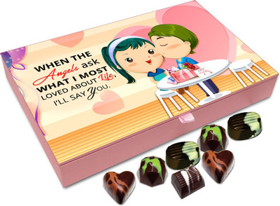 

Chocholik Gift Box - I Love You The Most In my Life Chocolate Box - 12pc Truffles(144 g)