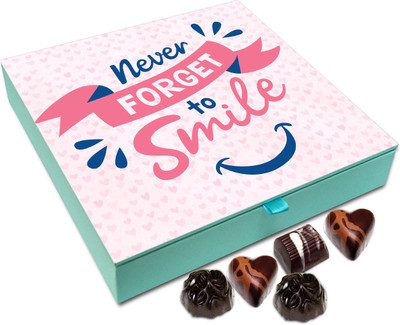 

Chocholik Gift Box - Never Ever Forget To Smile Chocolate Box - 9pc Truffles(108 g)