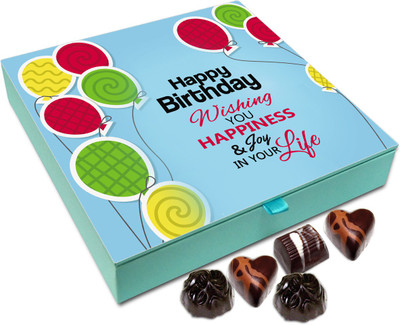 

Chocholik Gift Box - Happy Birthday Wishing You Happiness And Joy Chocolate Box - 9pc Truffles(108 g)