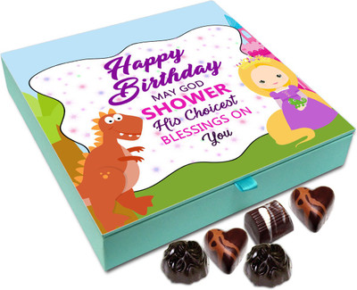 

Chocholik Gift Box - Happy Birthday May God Shower All His Blessings On You Chocolate Box - 9pc Truffles(108 g)