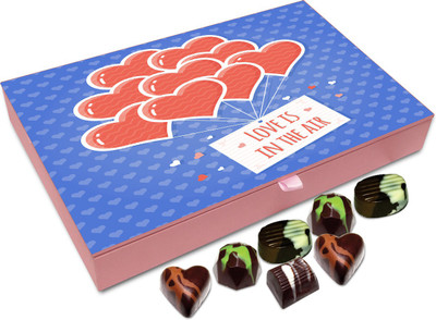 

Chocholik Gift Box - There Is Lots Of Love In The Air Chocolate Box - 12pc Truffles(144 g)