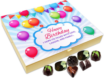 

Chocholik Gift Box - I Hope Your Birthday Is Filled With Love And Laughter Chocolate Box - 20pc Truffles(240 g)