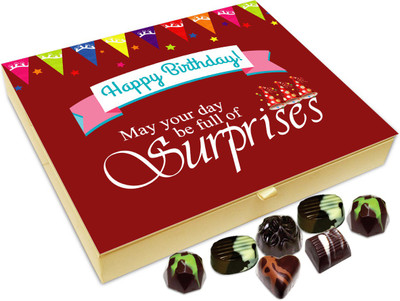 

Chocholik Gift Box - May Your Birthday Be Full Of Amazing Surprises Chocolate Box - 20pc Truffles(240 g)