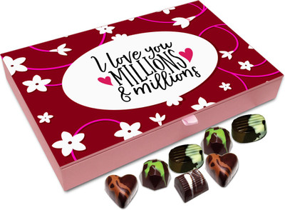 

Chocholik Gift Box - I Love You In Millions And Millions Chocolate Box - 12pc Truffles(144 g)