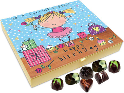 

Chocholik Gift Box - Happy Birthday To My Special Sister Chocolate Box - 20pc Truffles(240 g)