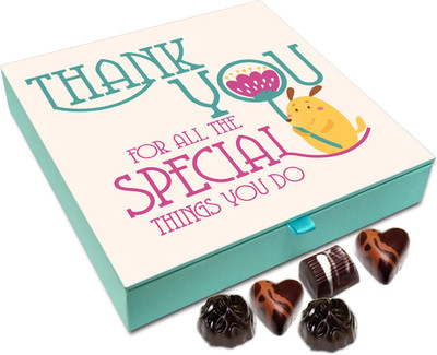

Chocholik Gift Box - Thank You For All The Special Things You Do Chocolate Box - 9pc Truffles(108 g)