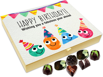 

Chocholik Gift Box - Happy Birthday, Wishing You A Fabulous Year Ahead Chocolate Box - 20pc Truffles(240 g)