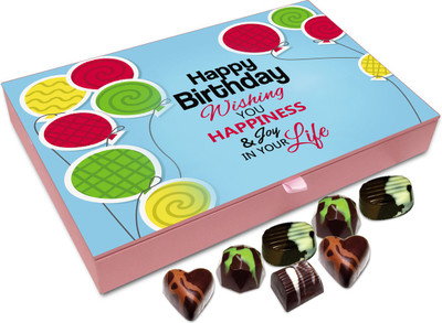 

Chocholik Gift Box - Happy Birthday Wishing You Happiness And Joy Chocolate Box - 12pc Truffles(144 g)