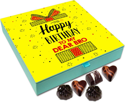 

Chocholik Gift Box - Happy Birthday To My Dear Brother Chocolate Box - 9pc Truffles(108 g)