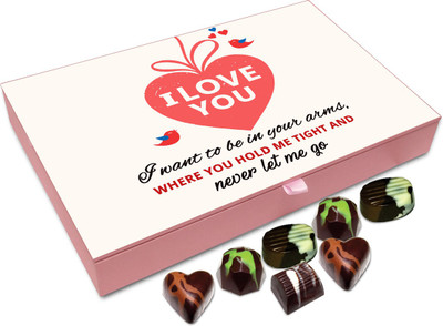 

Chocholik Gift Box - I Love You, Never Let Me Go Chocolate Box - 12pc Truffles(144 g)