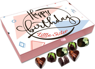 

Chocholik Gift Box - Happy Birthday Little Sister Chocolate Box - 12pc Truffles(144 g)