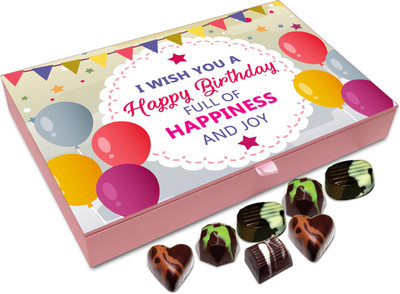

Chocholik Gift Box - I Wish You Birthday Full Of Happiness And Joy Chocolate Box - 12pc Truffles(144 g)