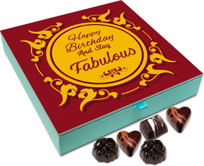 

Chocholik Gift Box - Happy Birthday And Stay Fabulous Chocolate Box - 9pc Truffles(108 g)