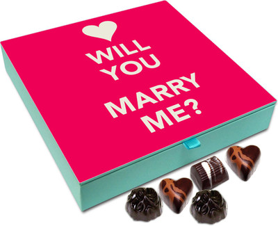 

Chocholik Gift Box - Will You Marry Me My Love Chocolate Box - 9pc Truffles(108 g)