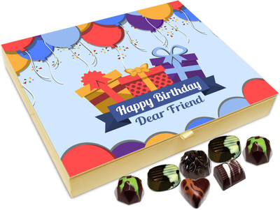 

Chocholik Gift Box - Happy Birthday Dear Friend Chocolate Box - 20pc Truffles(240 g)