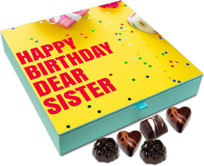 

Chocholik Gift Box - Happy Birthday My Dear Sister Chocolate Box - 9pc Truffles(108 g)