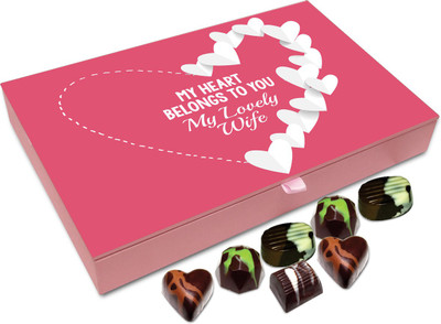 

Chocholik Gift Box - My Heart Belongs To You Chocolate Box - 12pc Truffles(144 g)