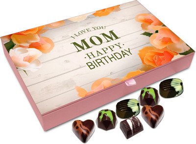 

Chocholik Gift Box - I Love You Mom Happy Birthday Chocolate Box - 12pc Truffles(144 g)