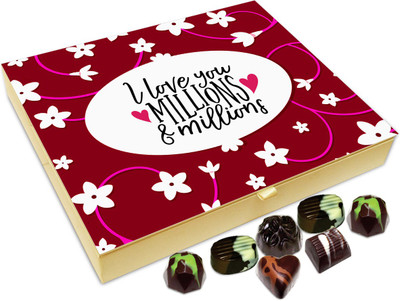 

Chocholik Gift Box - I Love You In Millions And Millions Chocolate Box - 20pc Truffles(240 g)