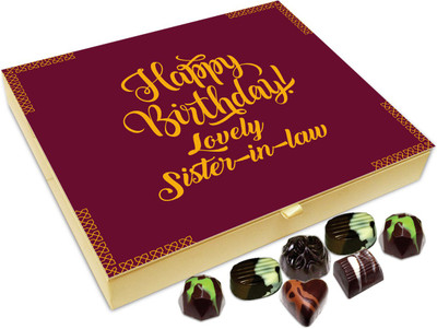 

Chocholik Gift Box - Happy Birthday Lovely Sister In Law Chocolate Box - 20pc Truffles(240 g)