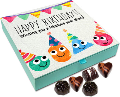 

Chocholik Gift Box - Happy Birthday, Wishing You A Fabulous Year Ahead Chocolate Box - 9pc Truffles(108 g)