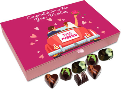 

Chocholik Gift Box - Congratulations For You Wedding Chocolate Box - 12pc Truffles(144 g)
