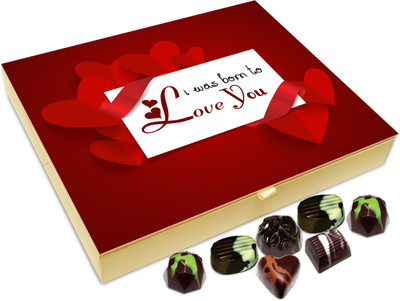 

Chocholik Gift Box - I Was Born To Love You Chocolate Box - 20pc Truffles(240 g)