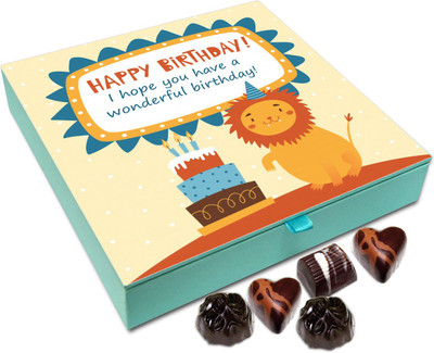 

Chocholik Gift Box - I Hope You Have A Wonderful Birthday Chocolate Box - 9pc Truffles(108 g)