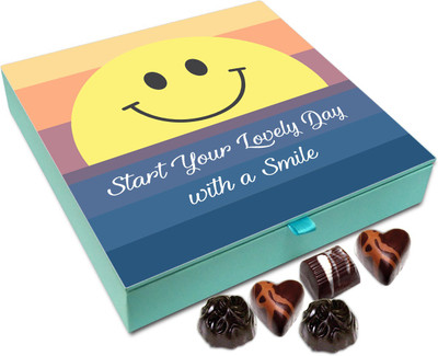 

Chocholik Gift Box - Start Your day With A Lovely Smile Chocolate Box - 9pc Truffles(108 g)