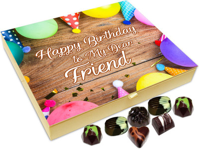 

Chocholik Gift Box - Happy Birthday To My Dear Friend Chocolate Box - 20pc Truffles(240 g)