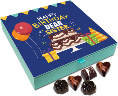 

Chocholik Gift Box - Happy Birthday Sweet Sister Chocolate Box - 9pc Truffles(108 g)