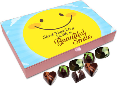 

Chocholik Gift Box - Start Your Day With A Beautiful Smile Chocolate Box - 12pc Truffles(144 g)