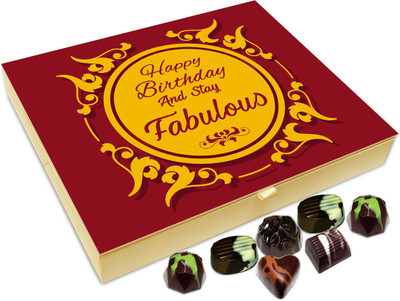

Chocholik Gift Box - Happy Birthday And Stay Fabulous Chocolate Box - 20pc Truffles(240 g)