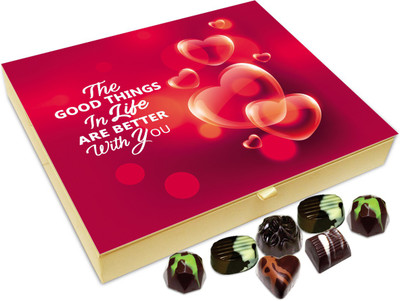

Chocholik Gift Box - The Good Things In Life Are Better With You Chocolate Box - 20pc Truffles(240 g)