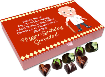 

Chocholik Gift Box - Wish You A Very Happy Birthday Grandad Chocolate Box - 12pc Truffles(144 g)