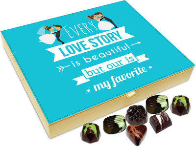 

Chocholik Gift Box - Ours Is My Favorite Love Story Chocolate Box - 20pc Truffles(240 g)