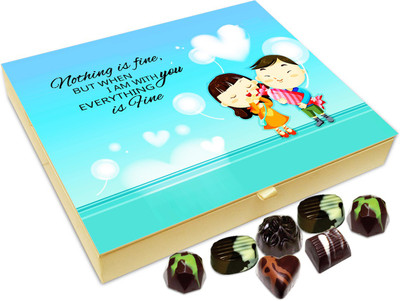 

Chocholik Gift Box - When I Am With You Everything Is Fine Chocolate Box - 20pc Truffles(240 g)
