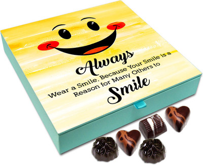 

Chocholik Gift Box - Always Wear A Smile Chocolate Box - 9pc Truffles(108 g)